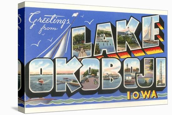 Greetings from Lake Okoboji, Iowa-null-Stretched Canvas