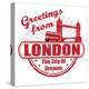 Greetings From London Stamp-radubalint-Stretched Canvas