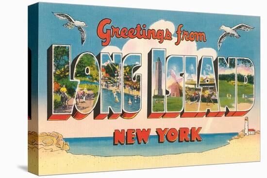 Greetings from Long Island, New York-null-Stretched Canvas