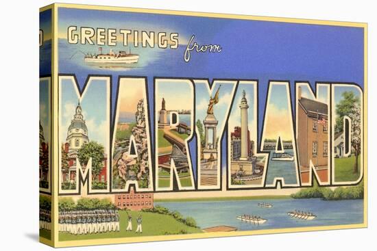 Greetings from Maryland-null-Stretched Canvas