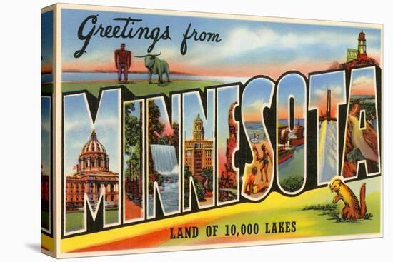 Greetings from Minnesota-null-Stretched Canvas