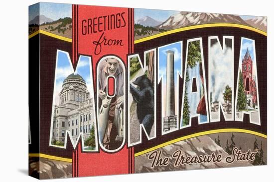 Greetings from Montana-null-Stretched Canvas