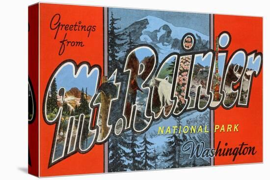 Greetings from Mt. Rainier National Park, Washington-null-Premier Image Canvas