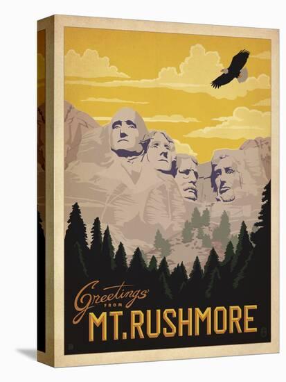 Greetings from Mt. Rushmore-Anderson Design Group-Stretched Canvas