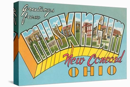 Greetings from Muskingum-null-Stretched Canvas