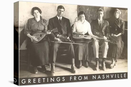 Greetings from Nashville, Traditional Music Band-null-Stretched Canvas