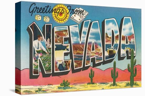 Greetings from Nevada-null-Stretched Canvas