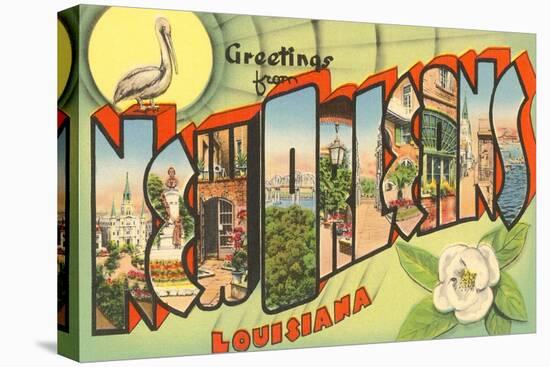 Greetings from New Orleans, Louisiana-null-Stretched Canvas