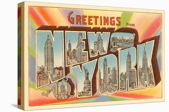 Greetings from New York City-null-Stretched Canvas