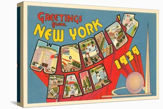 Greetings from New York World's Fair, 1939-null-Stretched Canvas
