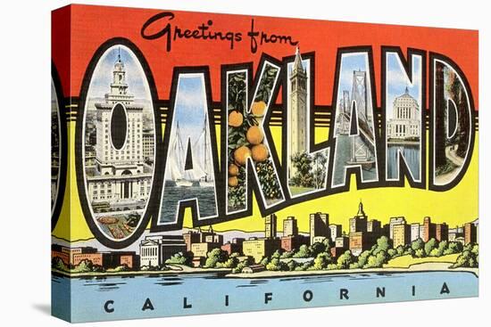 Greetings from Oakland, California-null-Stretched Canvas