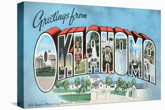 Greetings from Oklahoma-null-Stretched Canvas