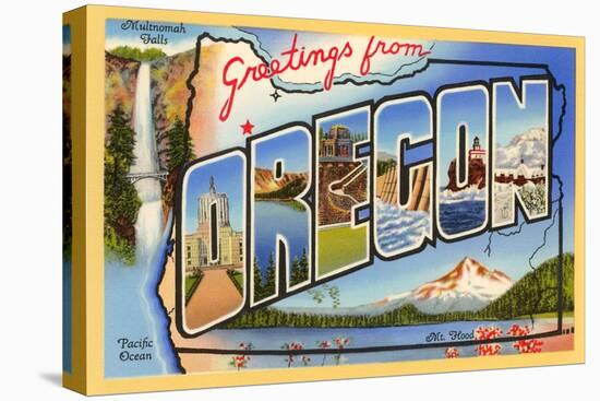 Greetings from Oregon-null-Stretched Canvas