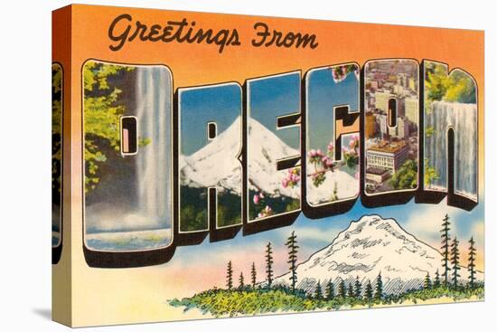 Greetings from Oregon-null-Stretched Canvas