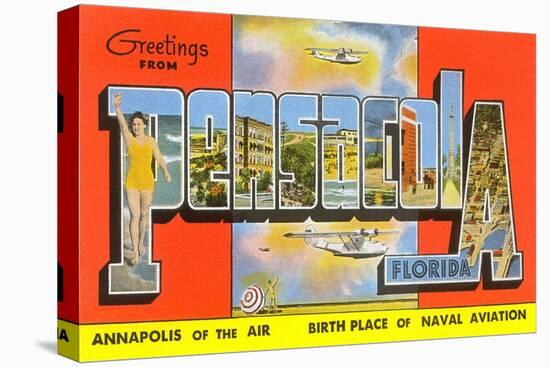 Greetings from Pensacola, Florida, Annapolis of the Air, Birth Place of Naval Aviation-null-Premier Image Canvas