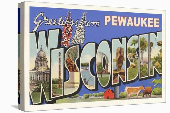 Greetings from Pewaukee-null-Stretched Canvas