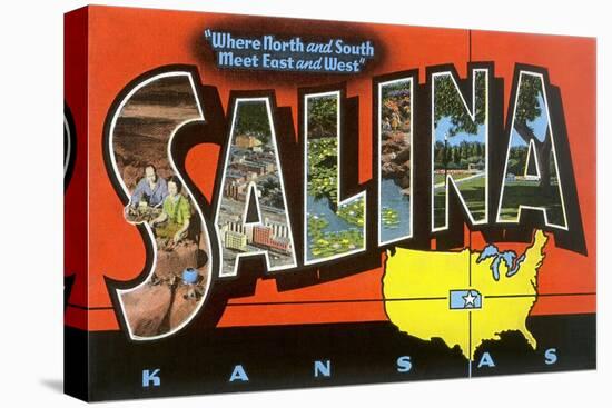 Greetings from Salina, Kansas, Where North and South Meet East and West-null-Premier Image Canvas