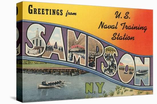 Greetings from Sampson, New York-null-Stretched Canvas