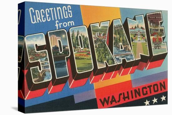 Greetings from Spokane, Washington-null-Stretched Canvas