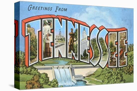 Greetings from Tennessee-null-Stretched Canvas