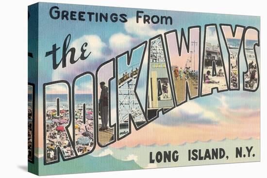 Greetings from the Rockaways, Long Island, New York-null-Premier Image Canvas
