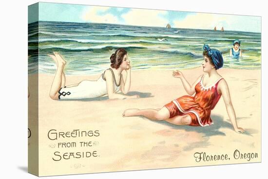 Greetings from the Seaside, Florence-null-Stretched Canvas