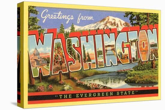 Greetings from Washington-null-Stretched Canvas