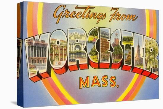 Greetings from Worcester, Massachusetts-null-Stretched Canvas