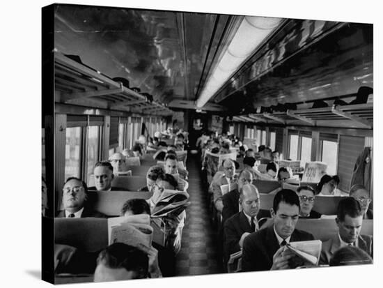 Gregory Peck Gathering Information on Advertising Industry for Man in the Grey Flannel Suit-Michael Rougier-Premier Image Canvas