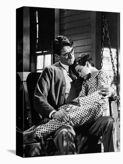 Gregory Peck; Phillip Alford. "To Kill a Mockingbird" [1962], Directed by Robert Mulligan.-null-Premier Image Canvas