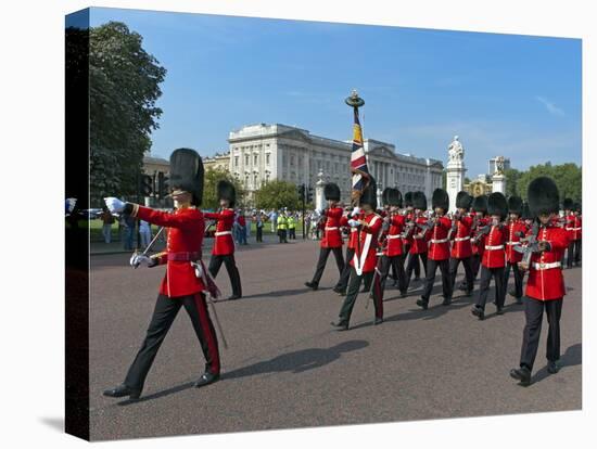 Grenadier Guards March to Wellington Barracks after Changing the Guard Ceremony, London, England-Walter Rawlings-Premier Image Canvas