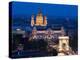 Gresham Palace Lit Up at Night, Budapest, Hungary-Peter Adams-Premier Image Canvas