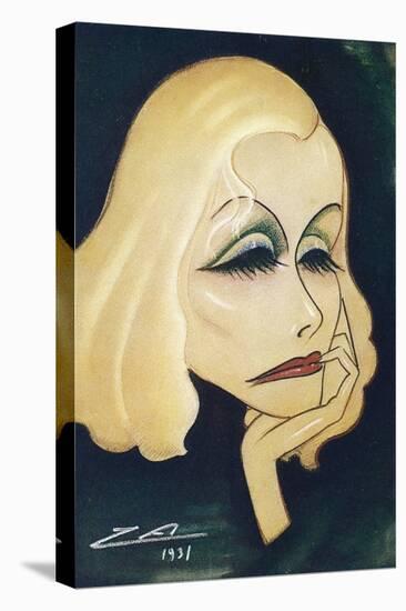 Greta Garbo Swedish-American Film Actress: a Caricature-Nino Za-Premier Image Canvas