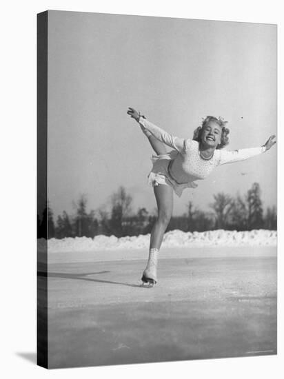 Gretchen Merrill Ice Skating During the World Championship-Tony Linck-Premier Image Canvas