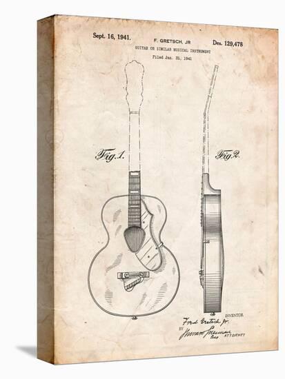 Gretsch 6022 Rancher Guitar Patent-Cole Borders-Stretched Canvas