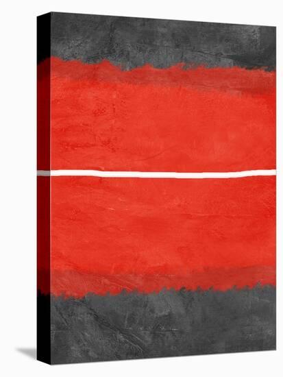 Grey and Red Abstract 2-NaxArt-Stretched Canvas