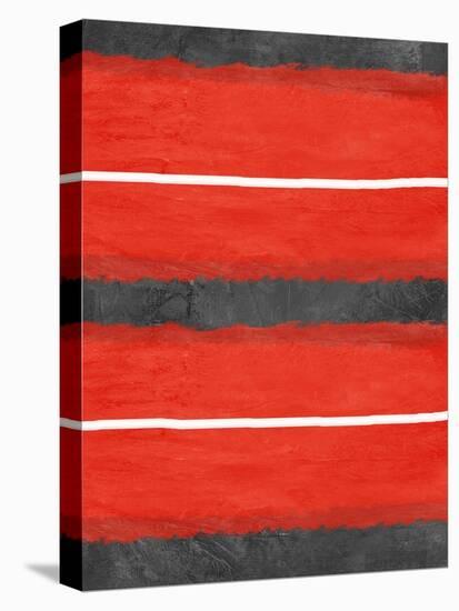 Grey and Red Abstract 3-NaxArt-Stretched Canvas