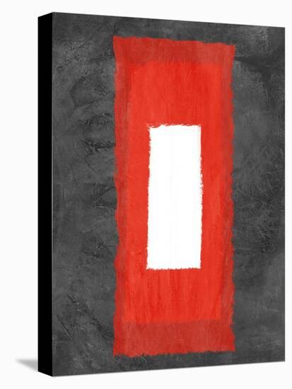 Grey and Red Abstract 4-NaxArt-Stretched Canvas