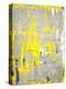 Grey and Yellow Abstract Art Painting-T30Gallery-Stretched Canvas