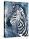 Grey Blue Zebra-OnRei-Stretched Canvas