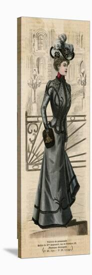 Grey Costume 1899-null-Stretched Canvas