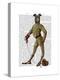 Greyhound Fencer Dark Full-Fab Funky-Stretched Canvas