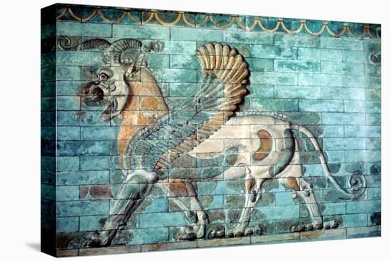 Griffin-Lion Relief in Glazed Brickwork, Achaemenid Period, Ancient Persia, 530-330 Bc-null-Premier Image Canvas