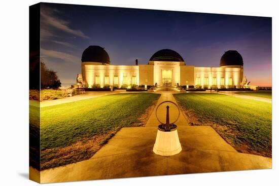 Griffith Obsewrvatory Lit Up At Night, Los Angeles, California-George Oze-Premier Image Canvas