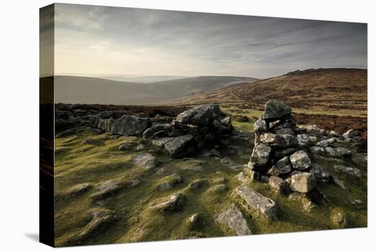 Grimspound Bronze Age Settlement, Dartmoor, Devon. UK February 2007-Ross Hoddinott-Premier Image Canvas