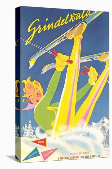Grindelwald Ski Resort, Graphics-null-Stretched Canvas