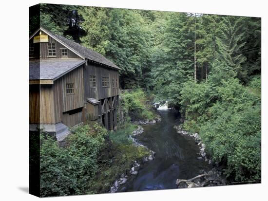 Grist Mill on Lewis River, Washington, USA-William Sutton-Premier Image Canvas