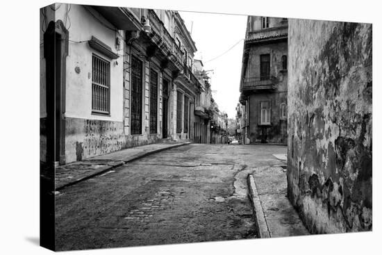 Gritty Black And White Image Of An Old Street In Havana-Kamira-Premier Image Canvas