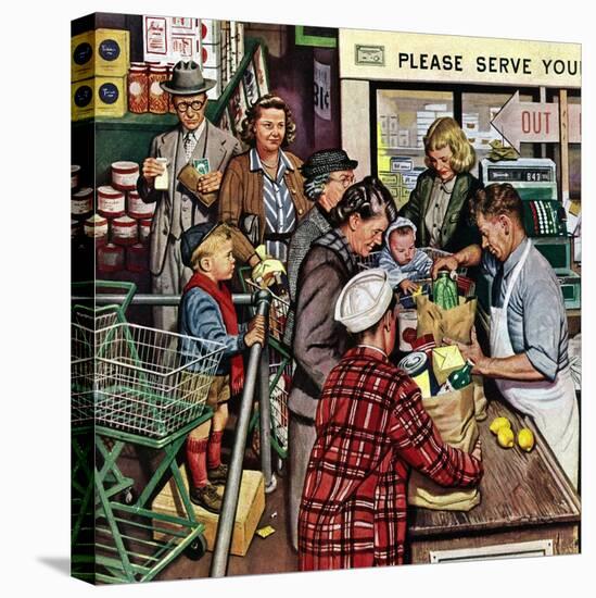 "Grocery LIne," November 13, 1948-Stevan Dohanos-Premier Image Canvas