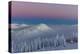 Groomer at Dusk at Whitefish Mountain Resort in Whitefish, Montana, Usa-Chuck Haney-Premier Image Canvas